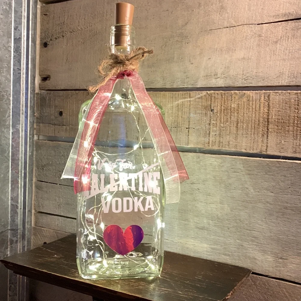 ‘V Is For…’ square bottle lantern